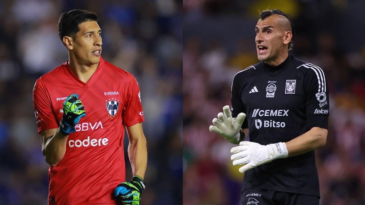 Nahuel Guzmán le estaba apuntando con el láser verde a su compatriota Esteban Andrada, portero del Monterrey.