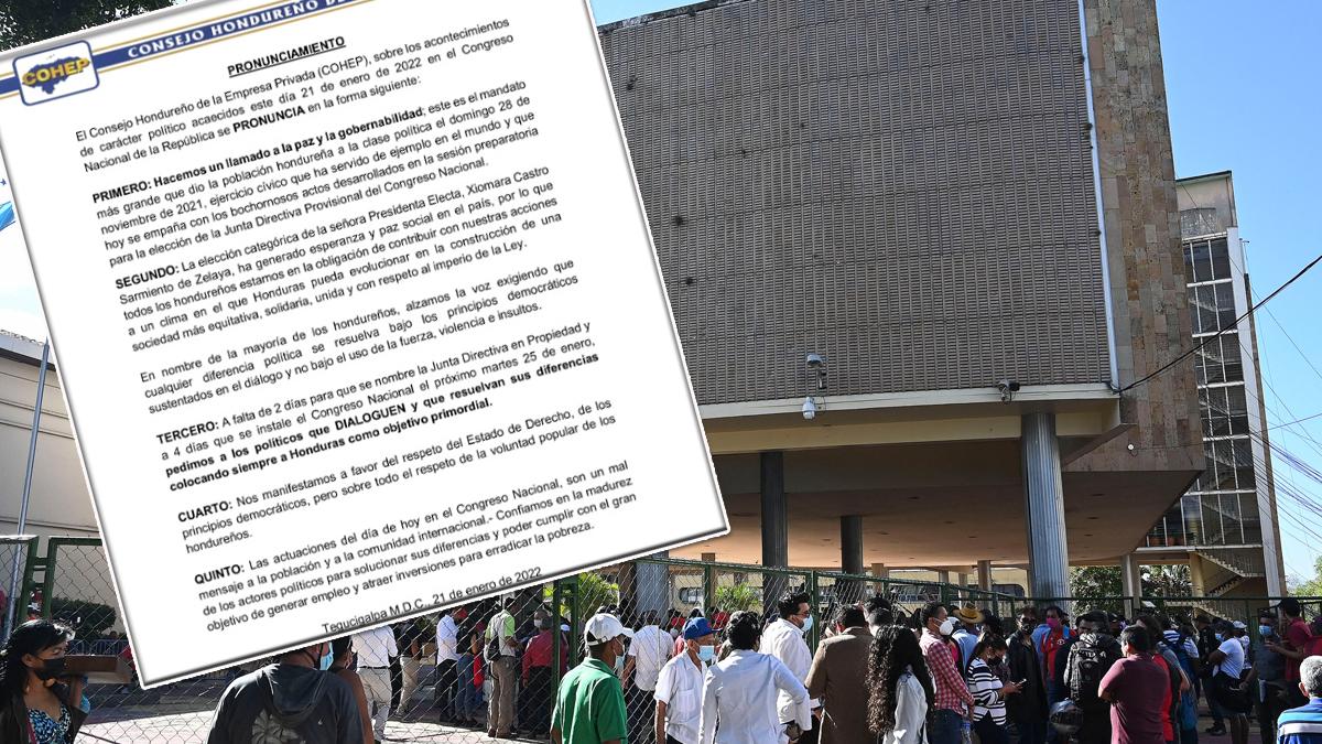 Sector privado hondureño pide a políticos dialogar para resolver diferencias