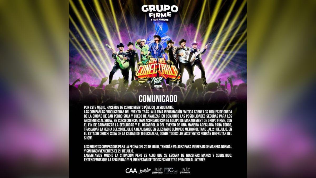 Alcaldía demandará por $2 millones si Grupo Firme no canta en SPS