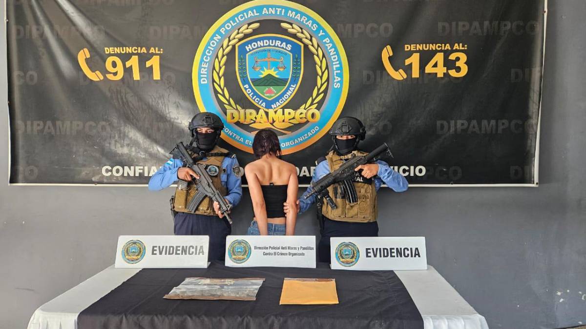 Arrestan a “Paty”, presunta integrante de la MS-13, por tráfico de drogas en SPS