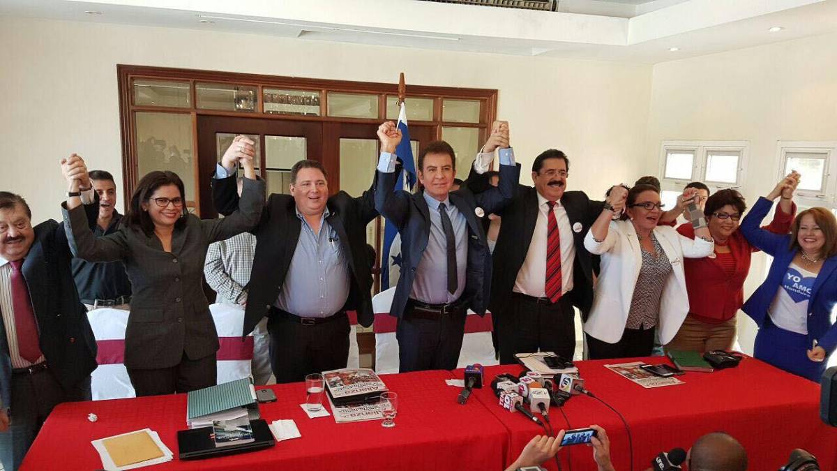 Alianza política para las elecciones generales de 2013, del Partido Libre, Partido de Salvador Nasralla y del Partido Innovación y Unidad (Pinu-SD).