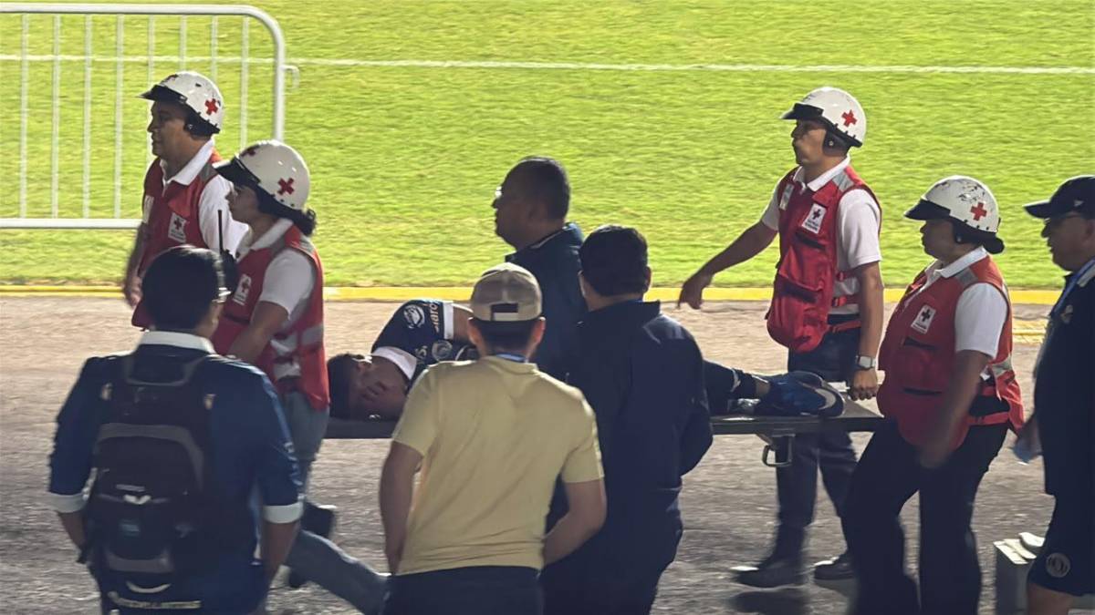 Lágrimas de Serrano, dolor, preocupación en Motagua y salió en ambulancia