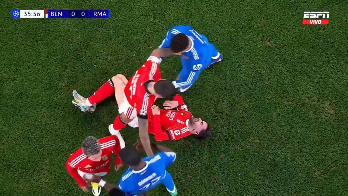 Escándalo con Vinicius en Benfica-Real Madrid, cruce de Mbappé y expulsan a Mou