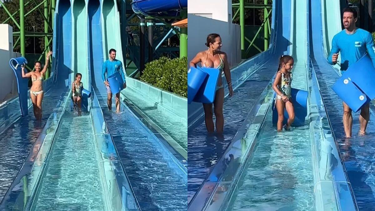 El primero en llegar fue Toni en la mañana del viernes a Cancún, y luego a instalarse en uno de los hoteles familiares más bonitos que tiene la zona, en del Nickelodeon, donde los niños disfrutan junto a Bob Esponja y sus amigos, de habitaciones y áreas temáticas, un parque enorme de agua y juegos y actividades inspirados en dicho personaje.