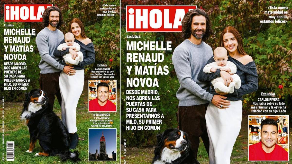 ¡Qué belleza! Michelle Renaud posa por primera vez con sus tres hijos