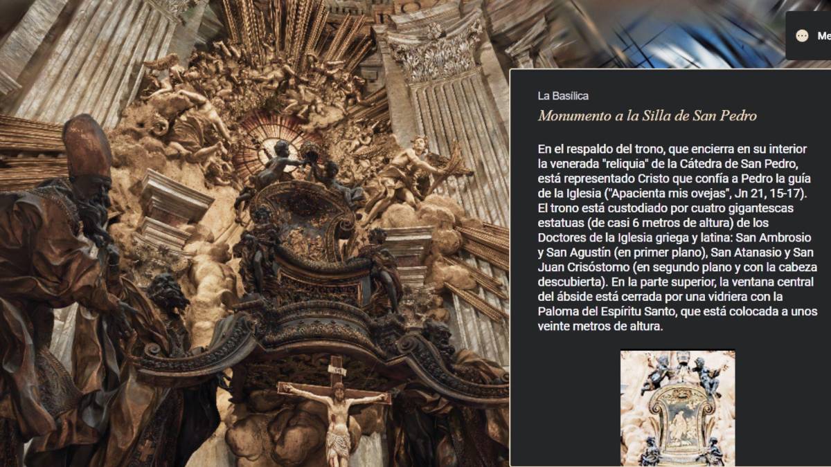 Basílica de San Pedro: Conozca con un tour guiado en 3D todos sus rincones