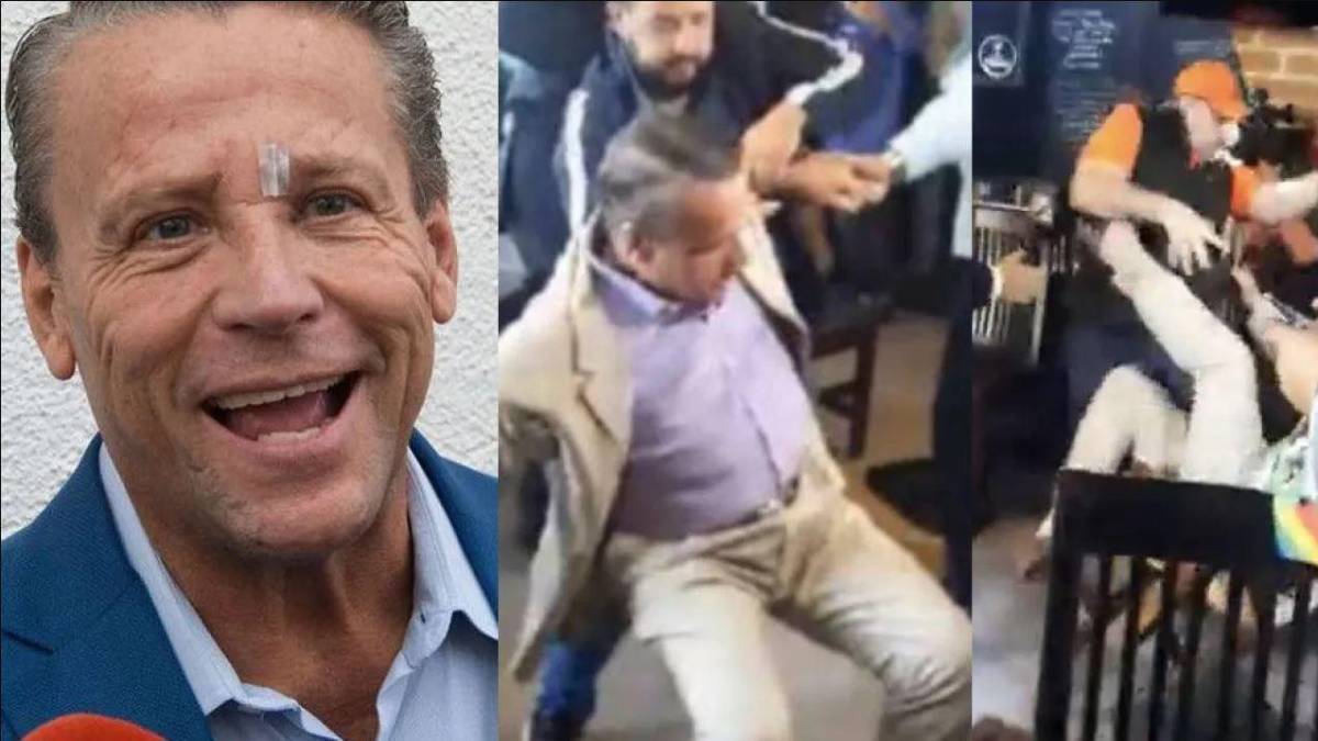 ¡Otra vez! Alfredo Adame protagoniza una nueva pelea y se cae al lanzar una patada