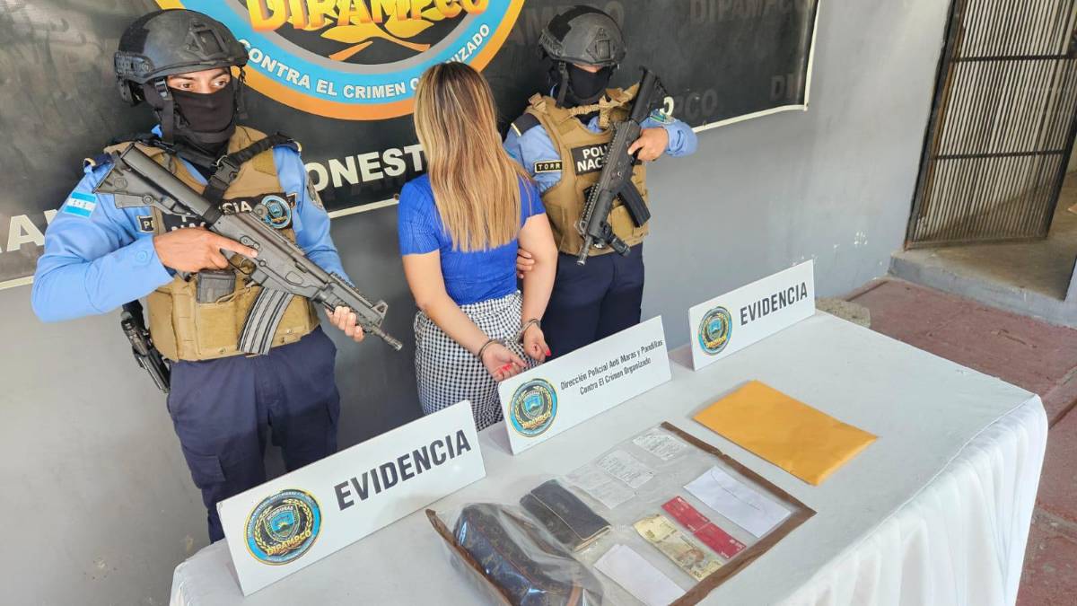 Capturan a “Nena”, presunta integrante de la Pandilla 18