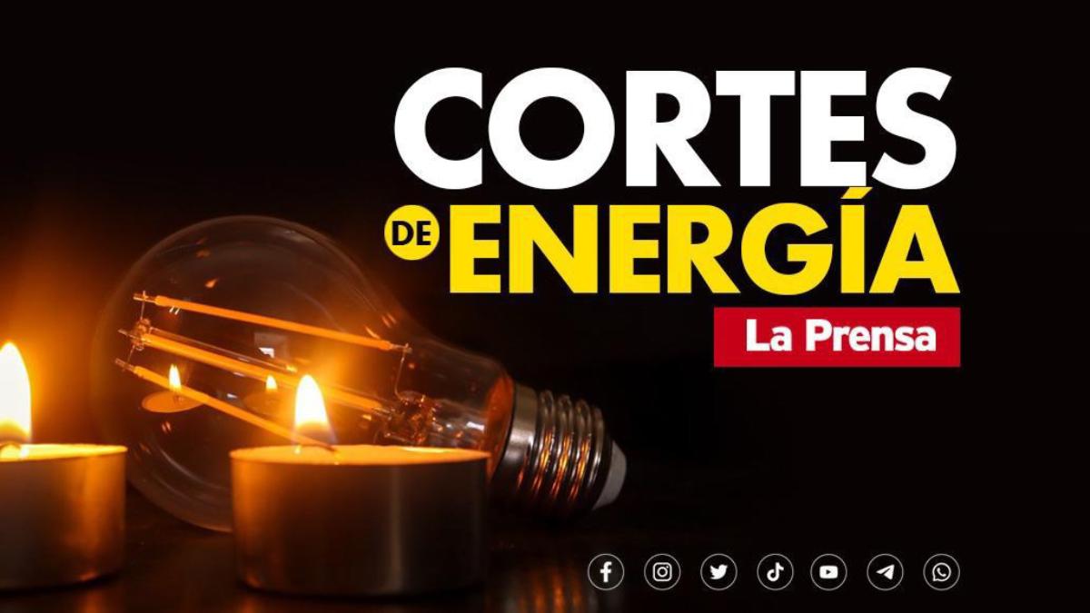 Cortes de energía el lunes 7 de octubre en Honduras