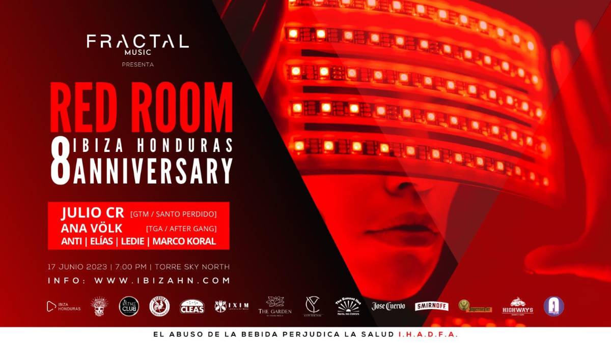 ”Red Room”, la fiesta que celebrará el 8 aniversario de Ibiza Honduras