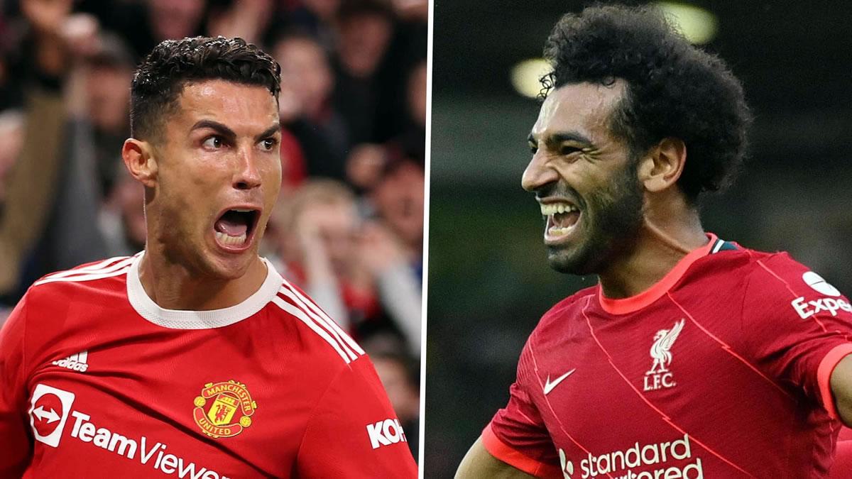 Cristiano Ronaldo y Mohamed Salah, las estrellas del Manchester United y Liverpool.