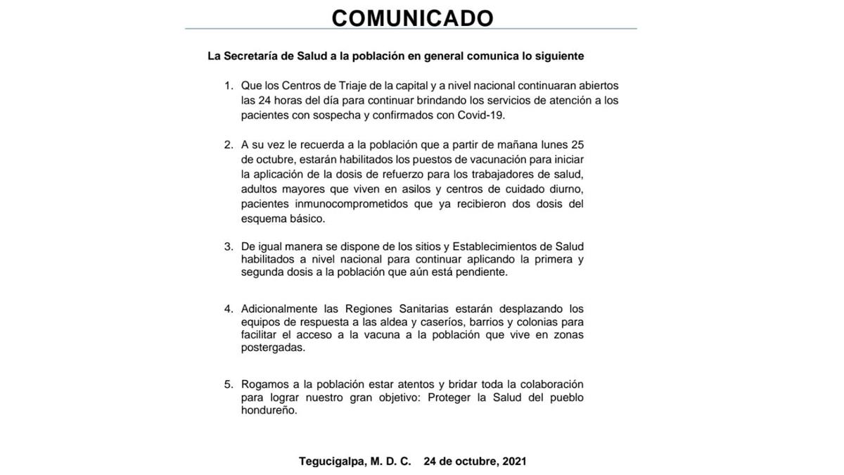 Triajes están y seguirán abiertos, asegura el presidente Juan Orlando Hernández