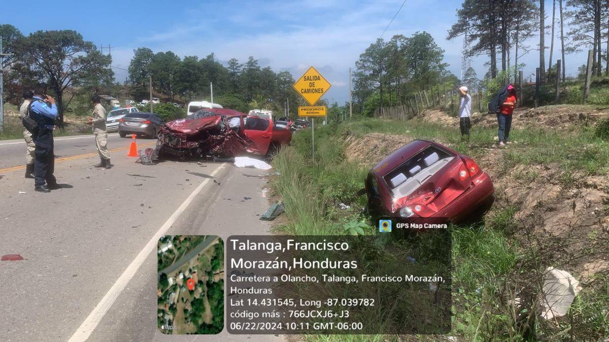 Policía muere en un accidente en curva demarcada de Talanga