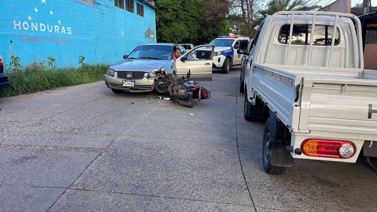 Accidente en la colonia Hato de Enmedio de Tegucigalpa.