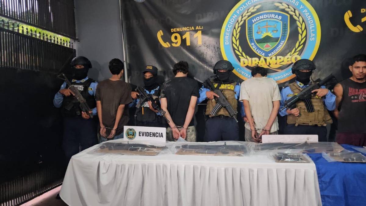 Capturan a cinco presuntos miembros de la 18 en Chamelecón