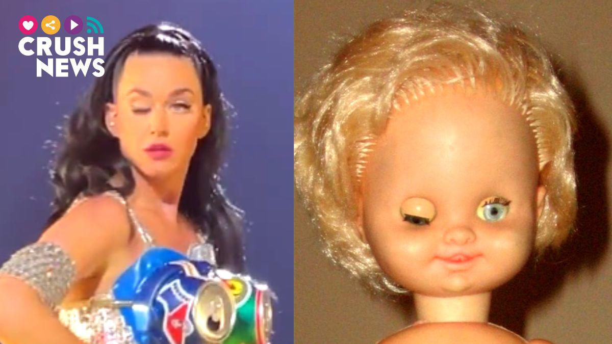 En redes surgieron memes que compararon el descontrol del párpado de Katy Perry con el de una muñeca y hasta de un robot, lo cual también liberó teorías de conspiración en relación a la famosa. 