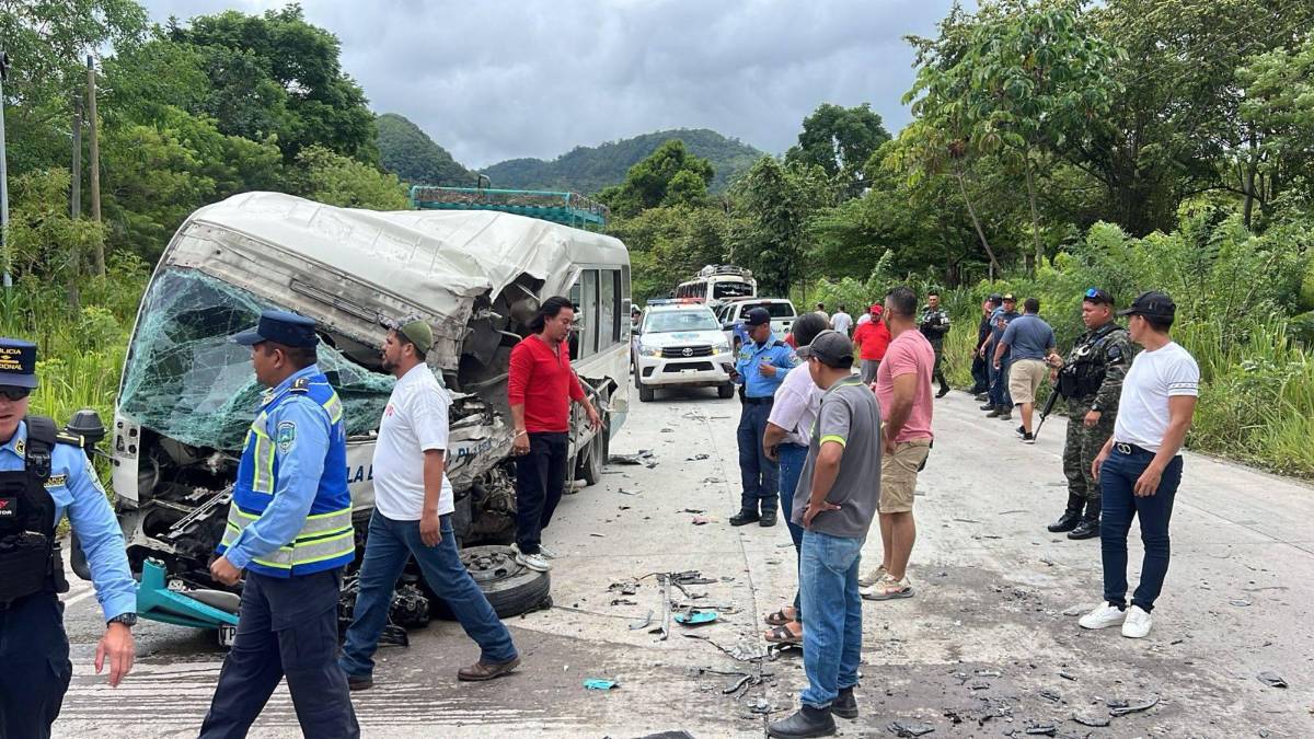 Tres muertos: imágenes impactantes del accidente en Trinidad, Copán