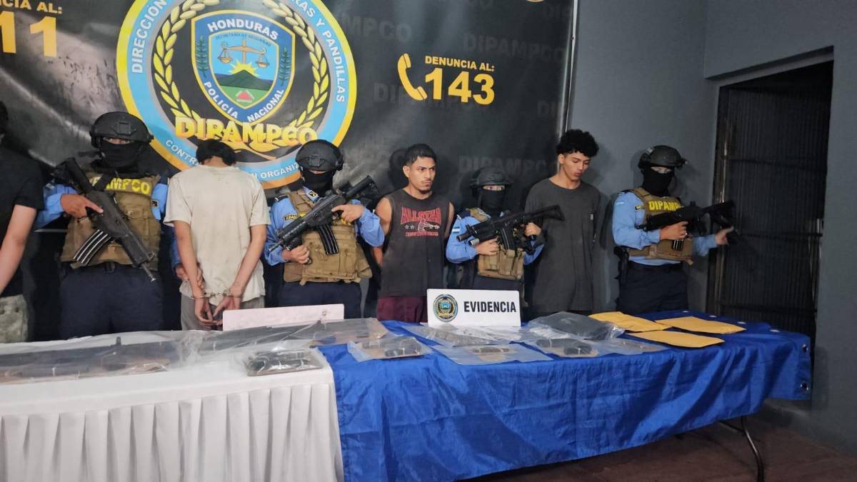 Capturan a cinco presuntos miembros de la 18 en Chamelecón