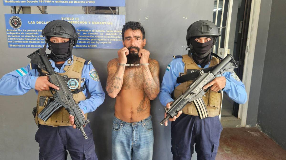 Capturan a “El Viejo”, presunto cabecilla de la MS-13 en Santa Cruz de Yojoa