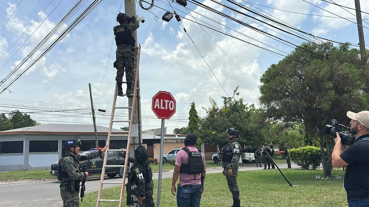 Desinstalan cámaras de vigilancia de pandillas en San Pedro Sula y Villanueva