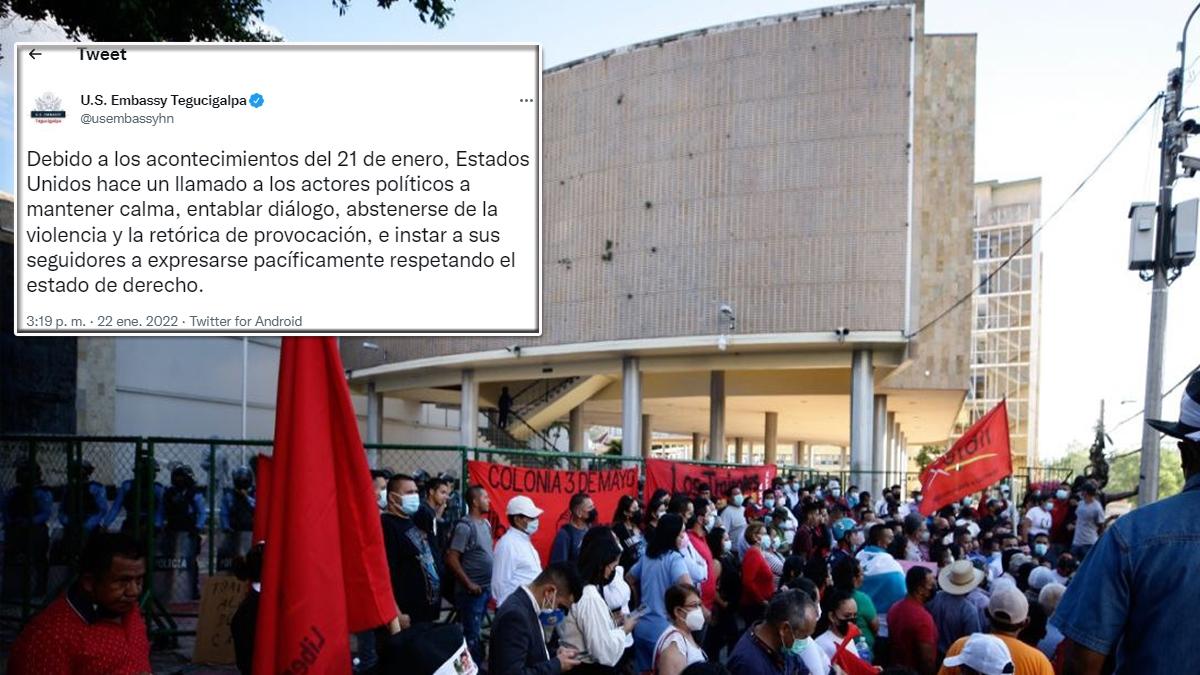 Estados Unidos llama a actores políticos de Honduras a entablar diálogo
