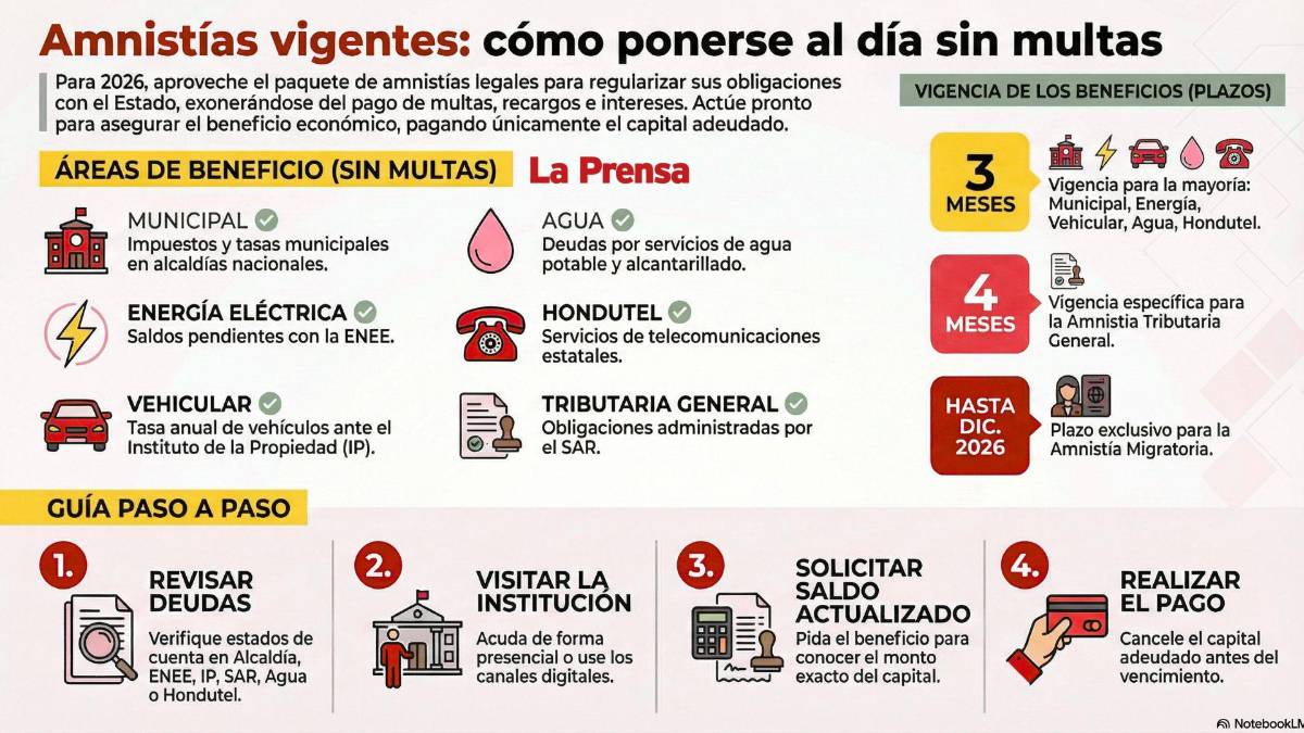 Guía práctica: así puede sacarle provecho a las amnistías vigentes este 2026