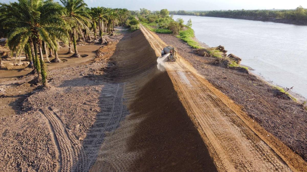 Más de nueve kilómetros de bordo continúan dañados en el sector de El Progreso.