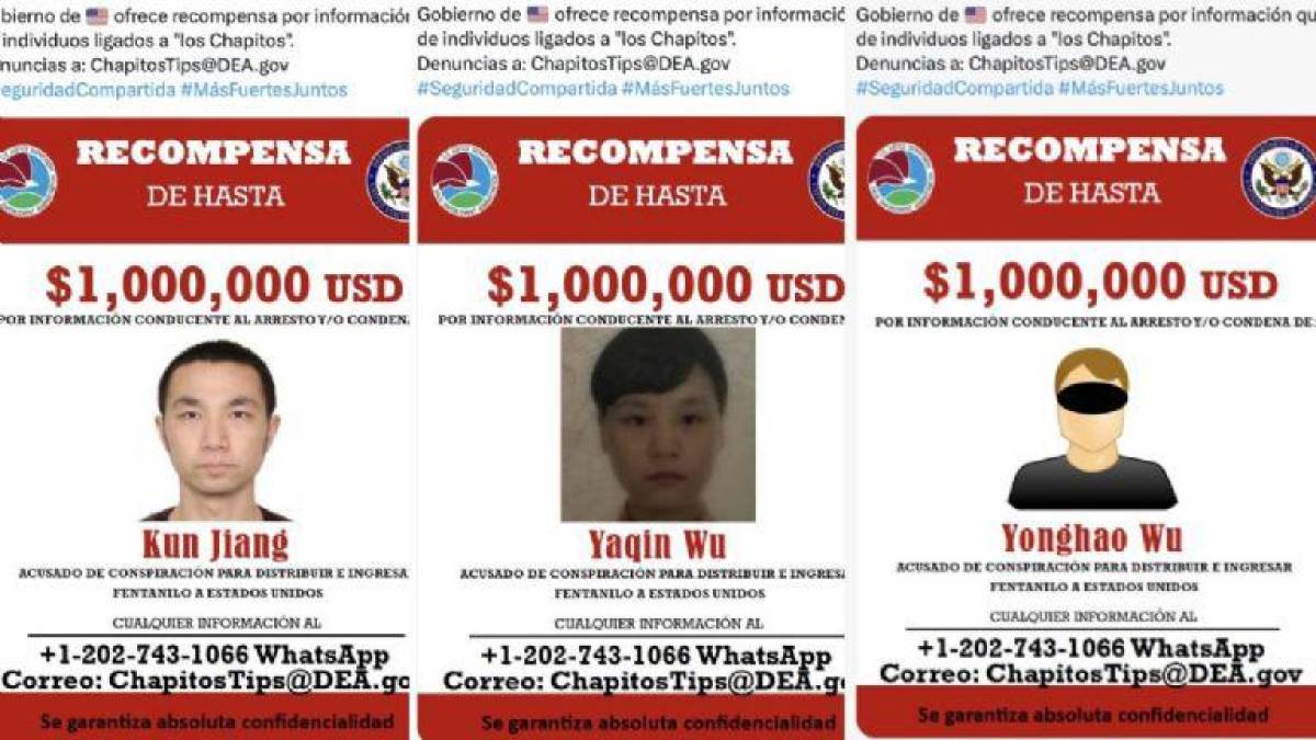 Asimismo, la DEA exhibió al resto de los socios de los hijos de Joaquín Guzmán Loera -quien cumple cadena perpetua en EU-, además de los ciudadanos de origen chino quienes son los principales distribuidores del fentanilo para la escisión del Cártel de Sinaloa.