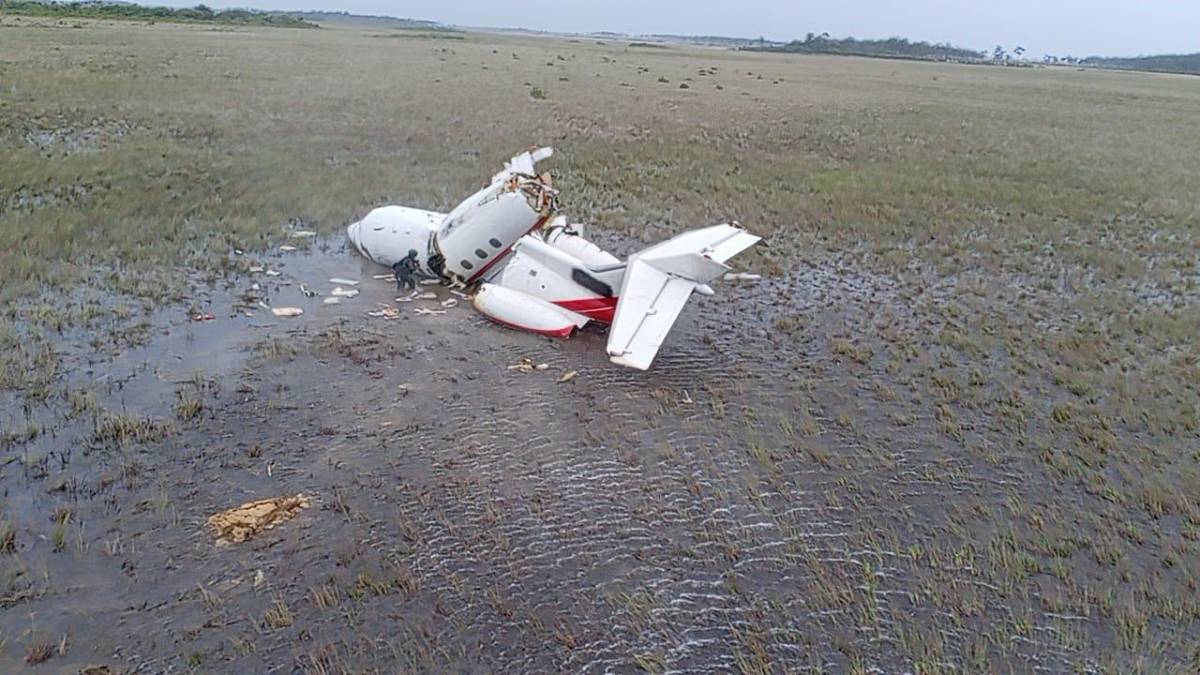 Incautan jet que dejaron abandonado en Gracias a Dios y que salió de Venezuela