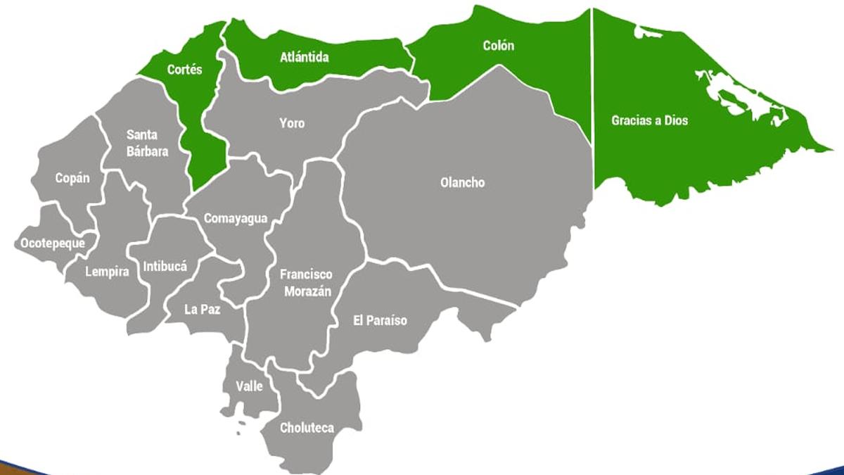 Alerta verde por masa de aire frío en Cortés, Atlántida, Islas de la Bahía, Colón y Gracias a Dios