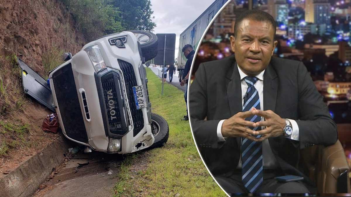 Periodista de HRN Rosendo García se accidenta en carretera de Comayagua