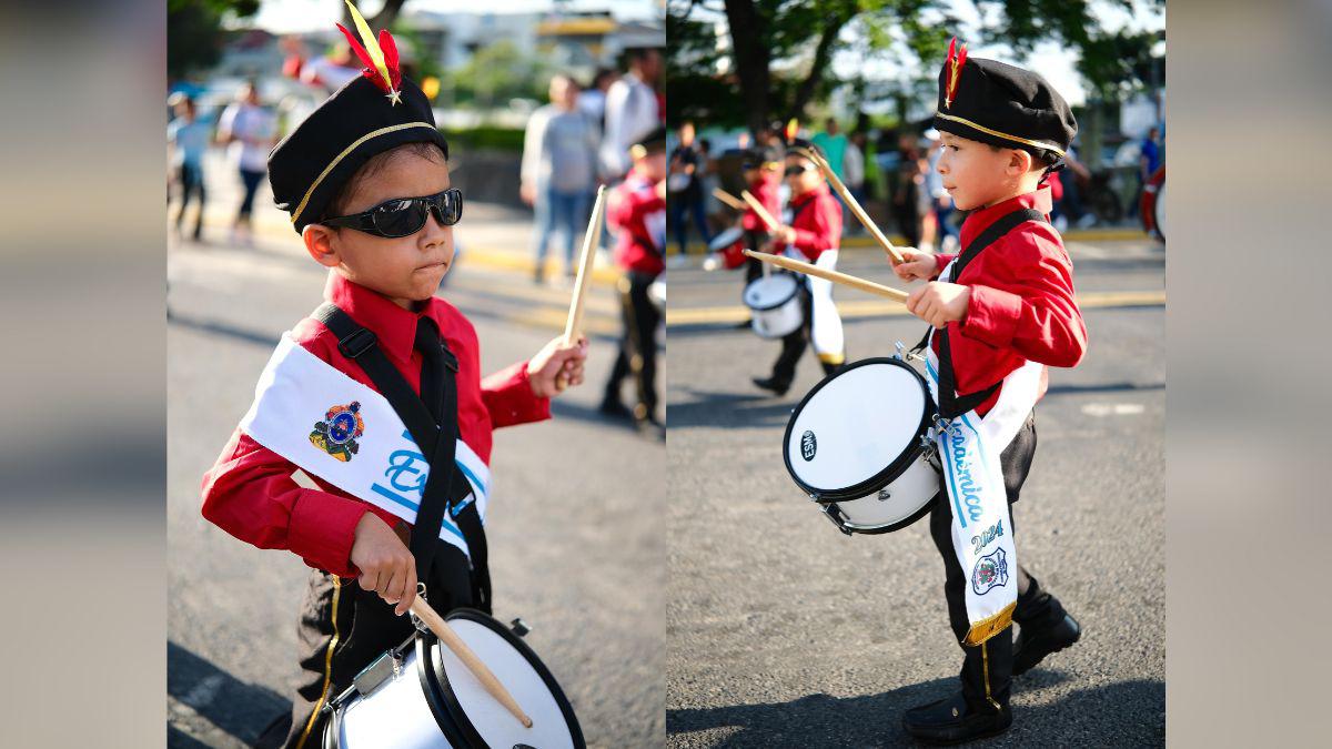 Niños se lucen con su desfile por los 203 años de independencia