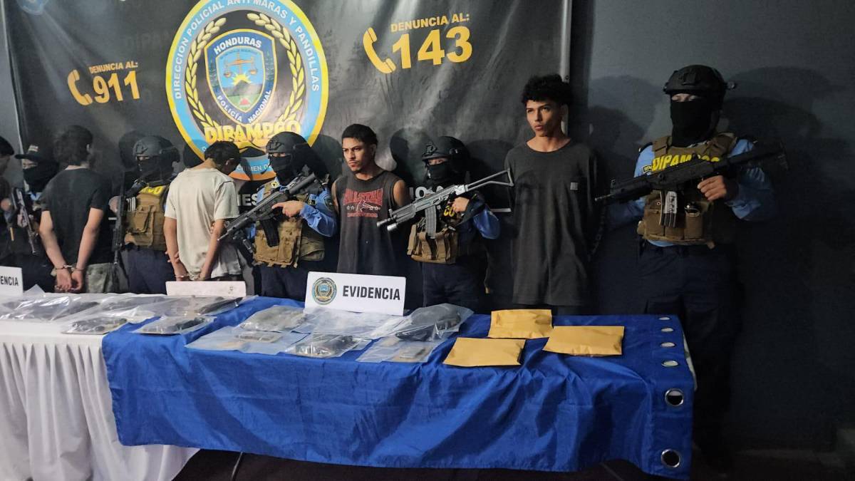 Capturan a cinco presuntos miembros de la 18 en Chamelecón
