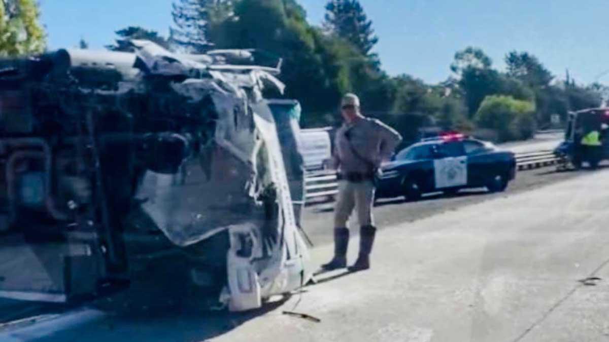 La joven hispana de 24 años estaba de último en una fila de vehículos cuando fueron embestidos por un camión en Santa Rosa, California.