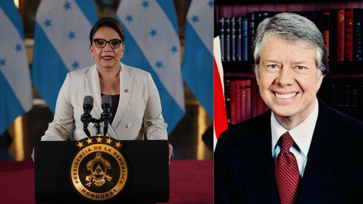 Xiomara Castro elogia a Jimmy Carter, fallecido expresidente de USA