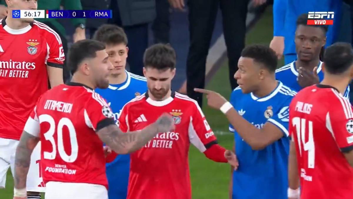 Escándalo con Vinicius en Benfica-Real Madrid, cruce de Mbappé y expulsan a Mou