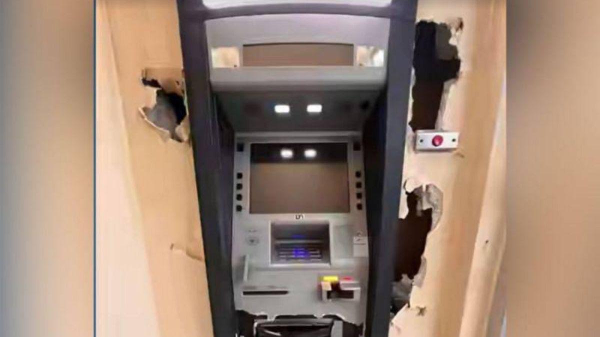 Sujeto intenta abrir cajero automático y Policía lo captura