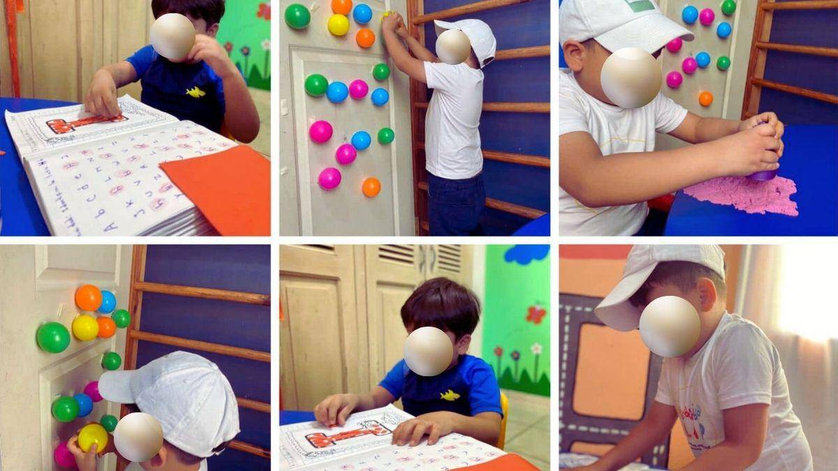 $!<b>Parte de las terapias psicomotrices que realizan los niños en Clap.</b>