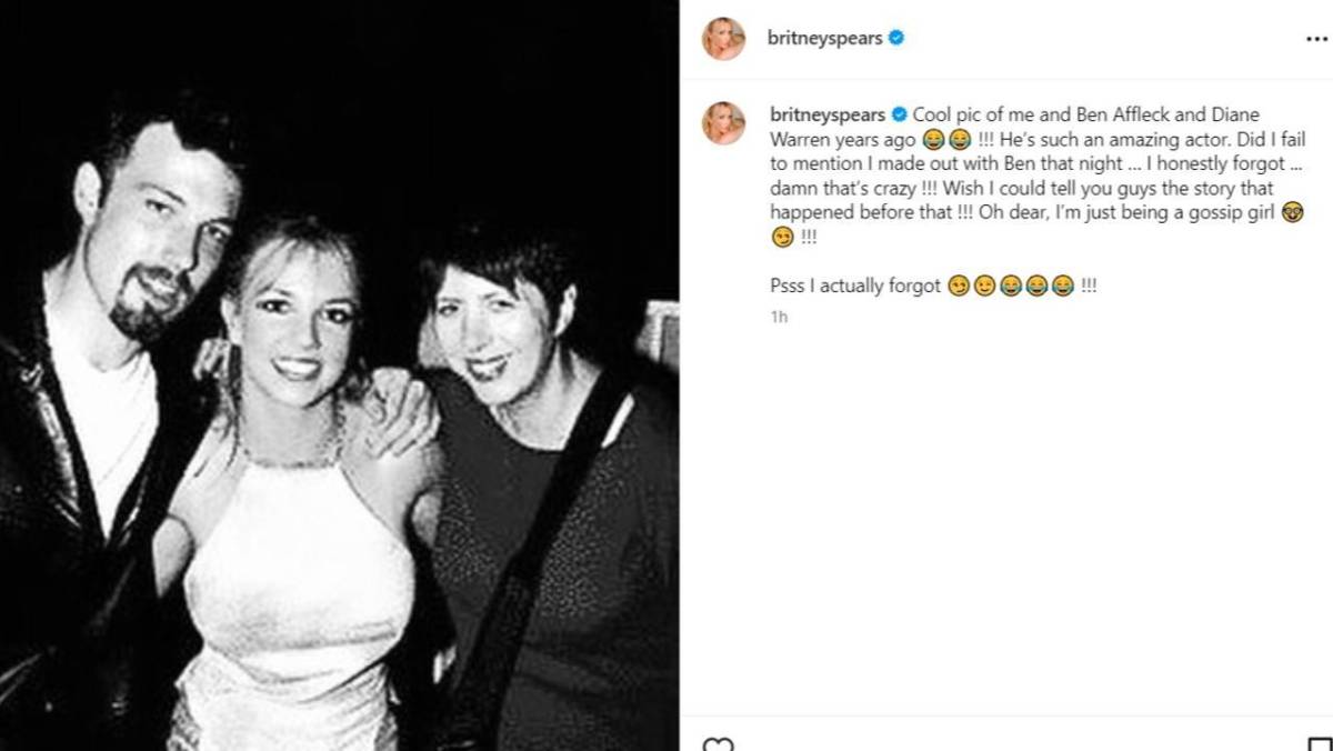 El post que compartió Britney en su cuenta de Instagram, y que después eliminó.