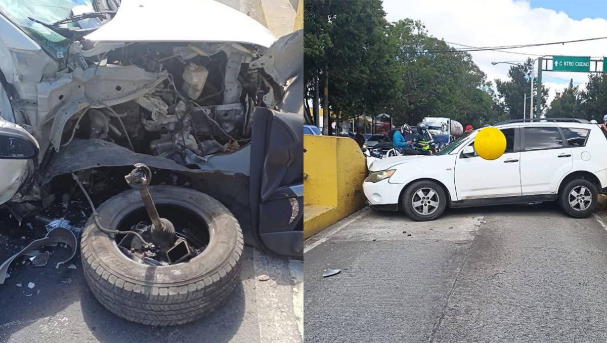 Carro queda semidestruido y copiloto no se dio cuenta porque iba dormido por borrachera