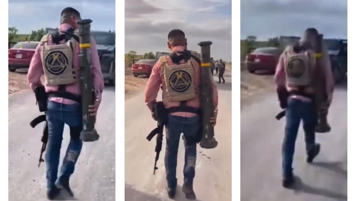 Video: Narcos presumen lanzacohetes como los usados en guerra de Ucrania