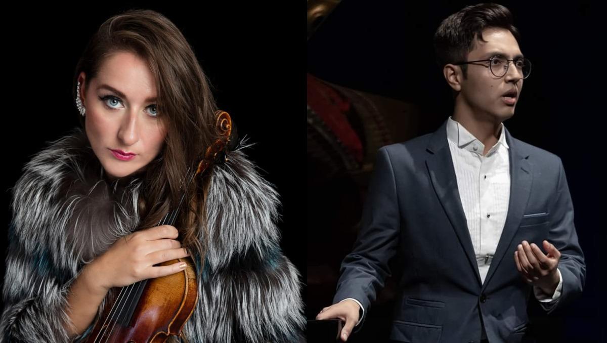 Dennis Orellana y Elena Mikhailova juntos en concierto en Tegucigalpa