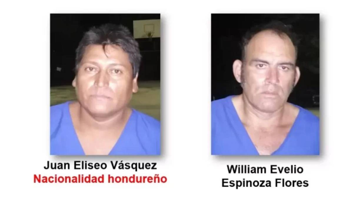 Los dos capturados por la policía en Nicaragua.