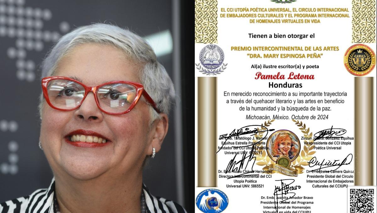 ¡Orgullo! Pintora hondureña recibe reconocimiento internacional