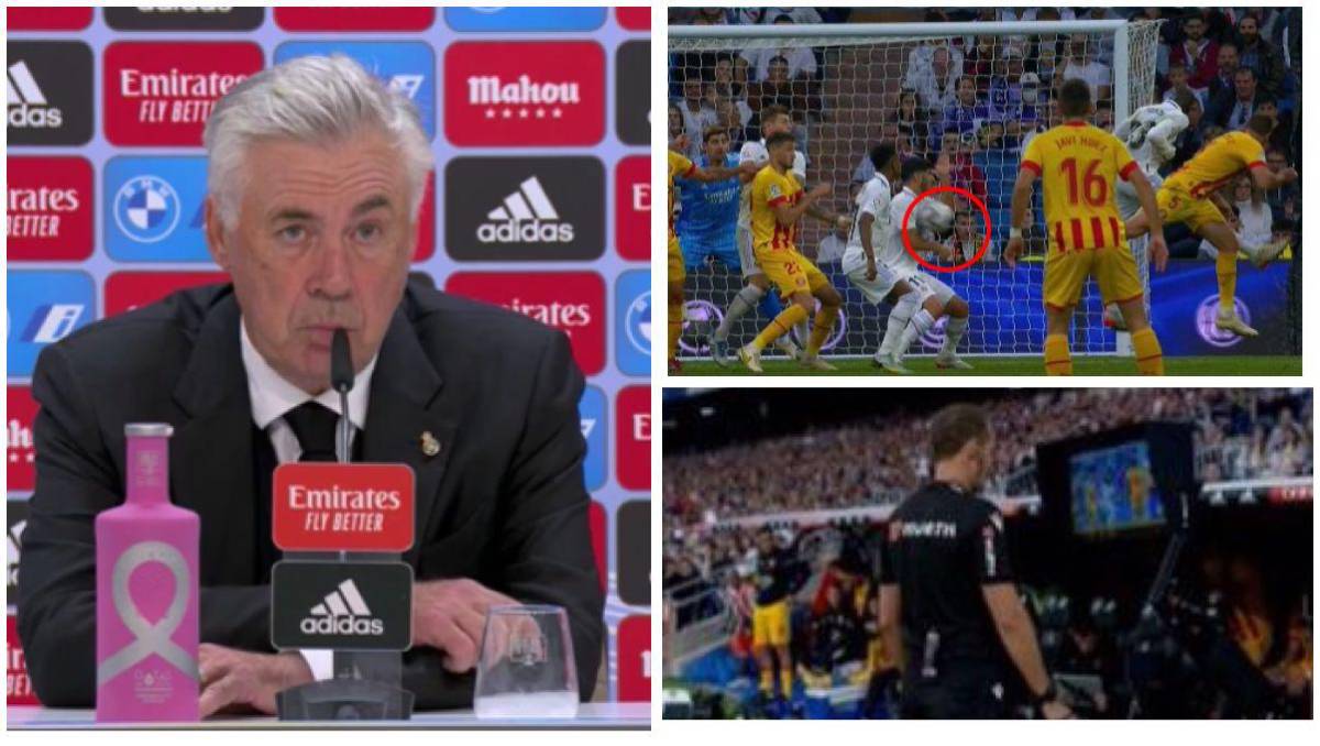 Ancelotti reacciona enfadado contra el arbitraje: “No es penalti, se lo han inventado”
