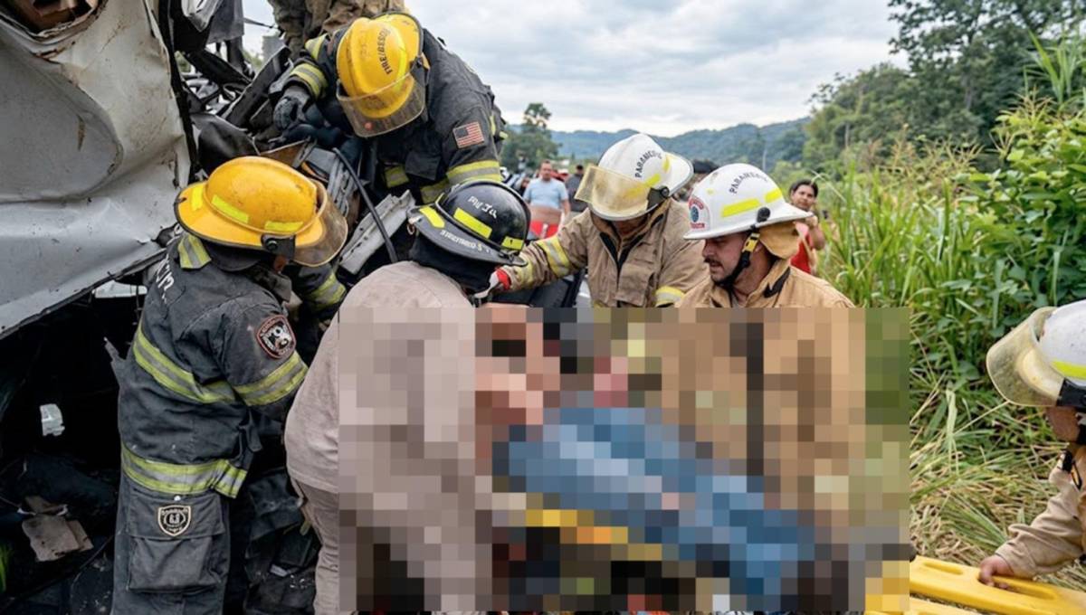 Al menos 40 personas iban en el bus accidentado en El Progreso: un muerto y menores heridos