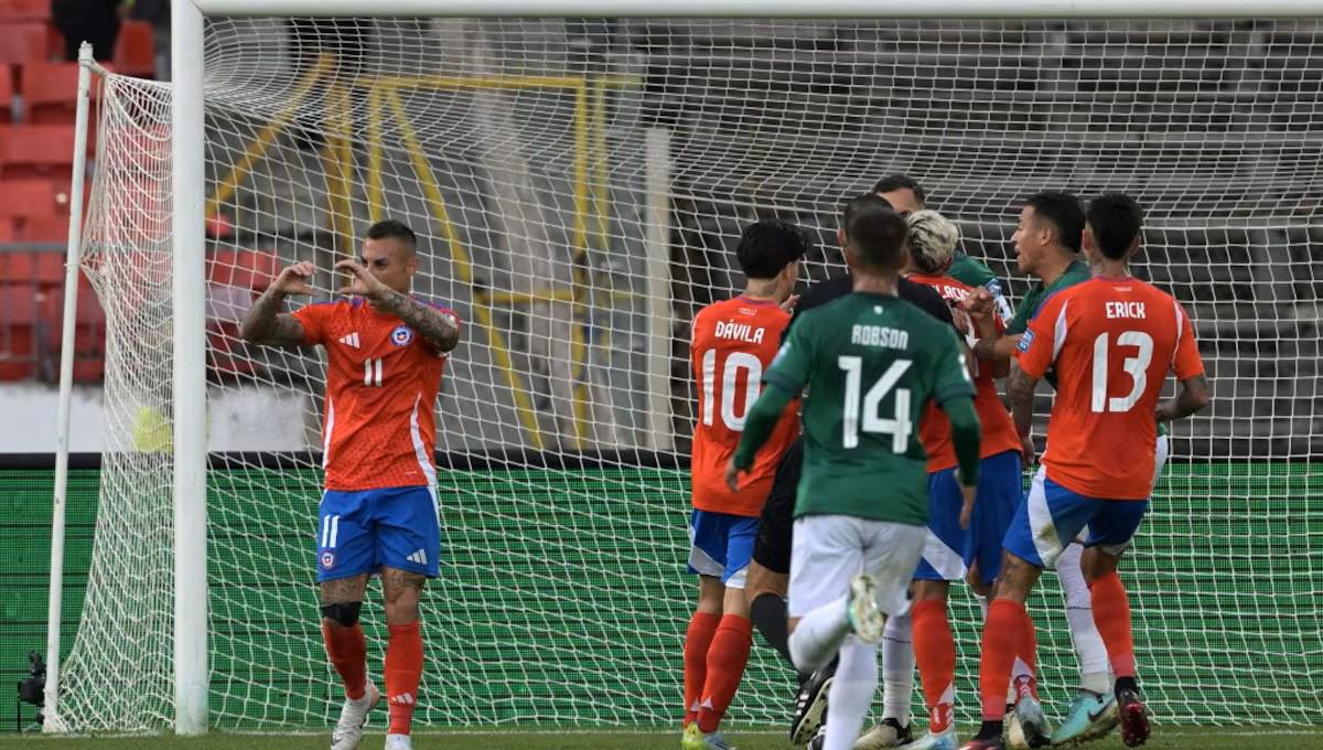 El delantero chileno hasta celebró el gol que daba el empate transitorio a su selección.