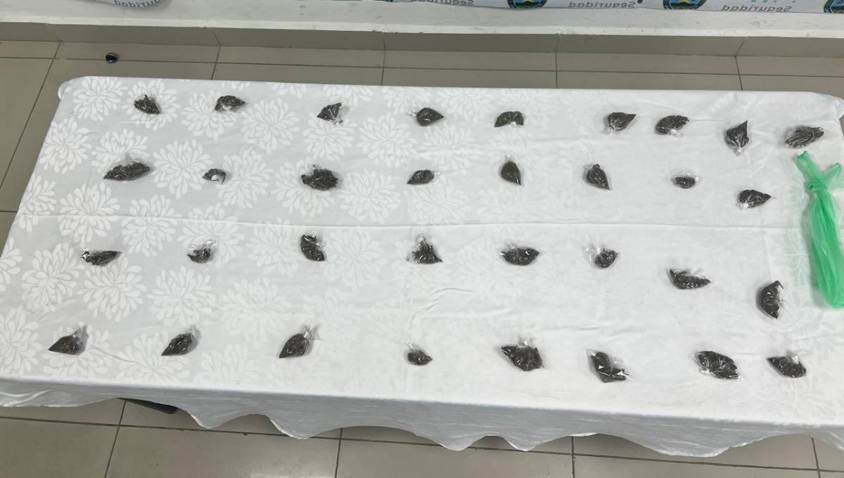 Parte de la droga decomisada a los detenidos.