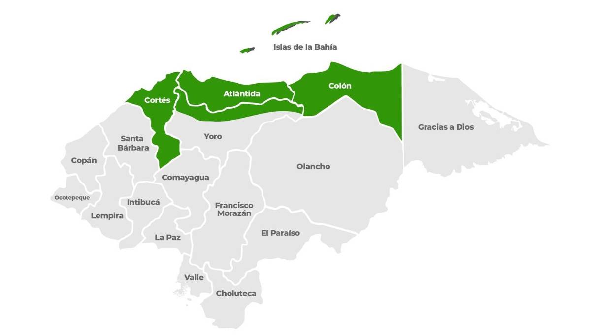 Declaran alerta verde en cinco departamentos de Honduras por vaguada que deja lluvias
