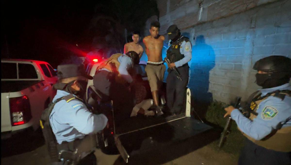 Capturan a cuatro supuestos sicarios de la pandilla 18 en Comayagua